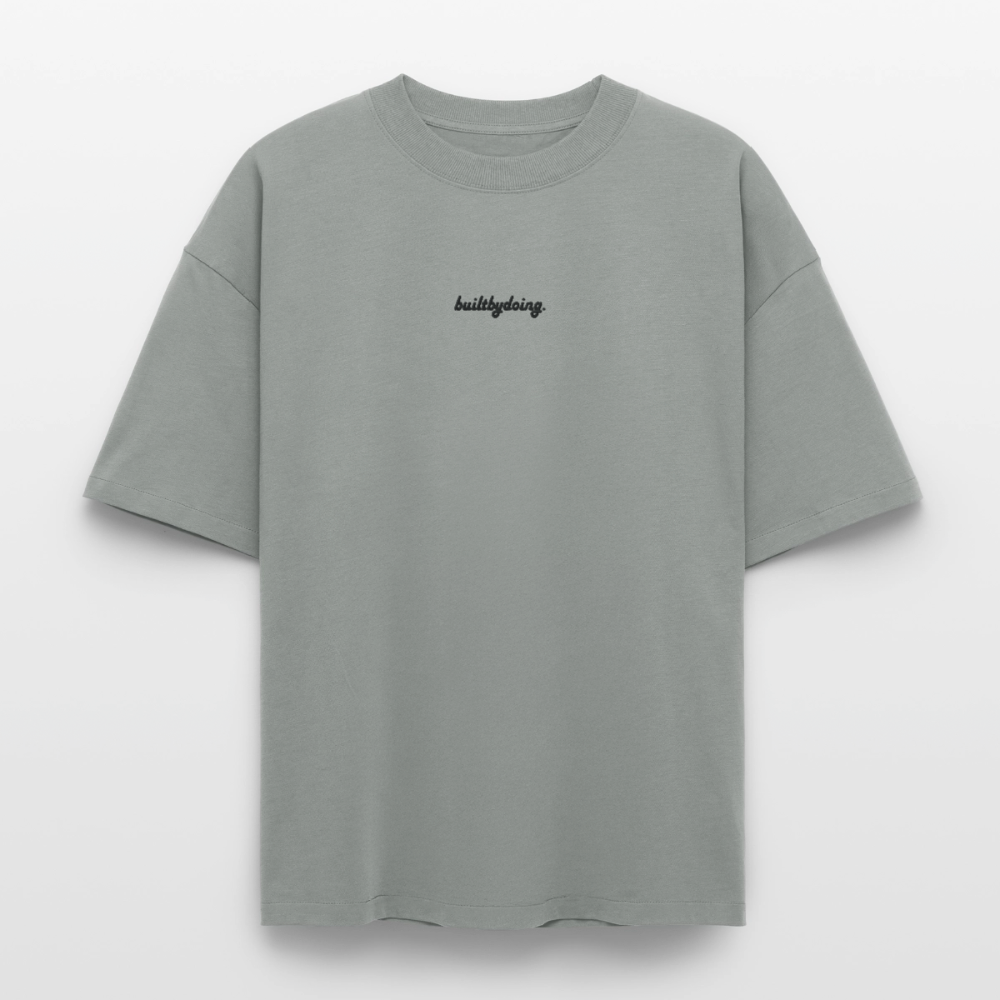 Heavyweight Boxy T-Shirt "STATUE" - Nebelgrau