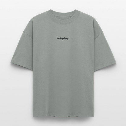 Heavyweight Boxy T-Shirt "STATUE" - Nebelgrau