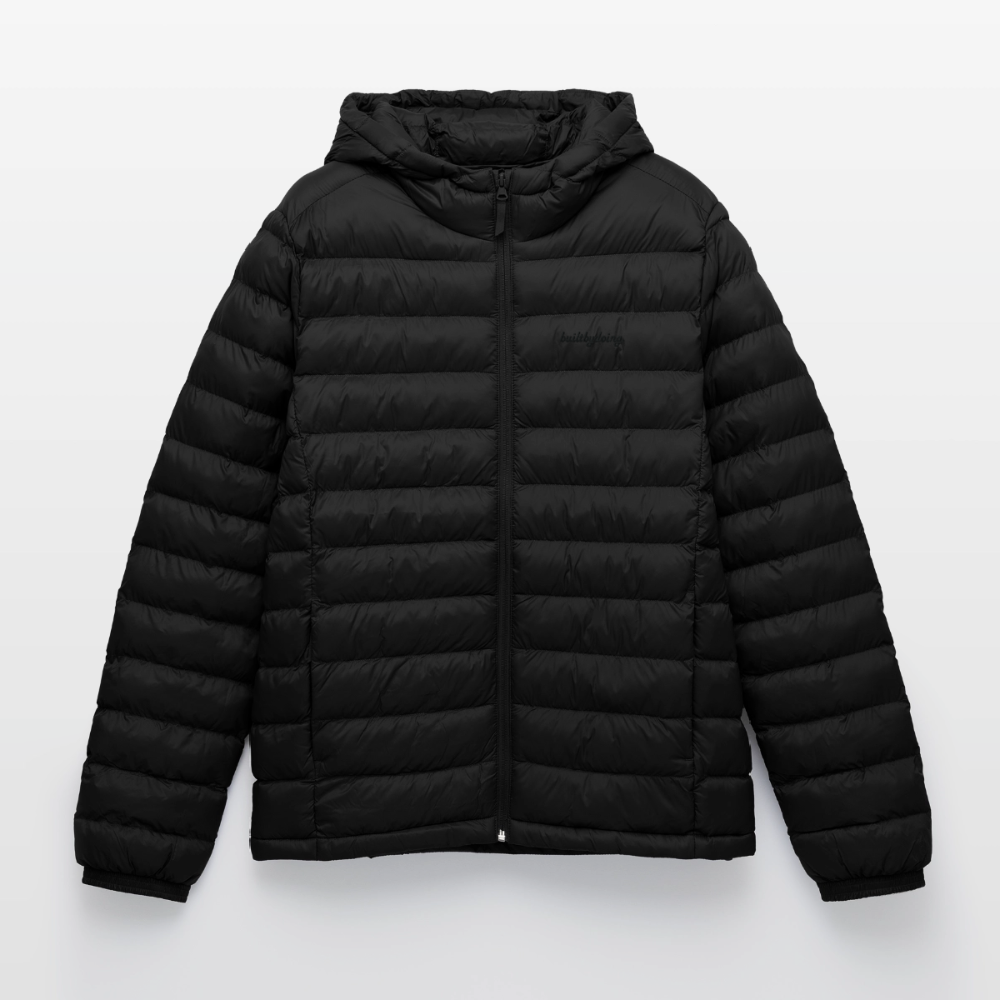 Lightweight Pufferjacke gestickt - Schwarz