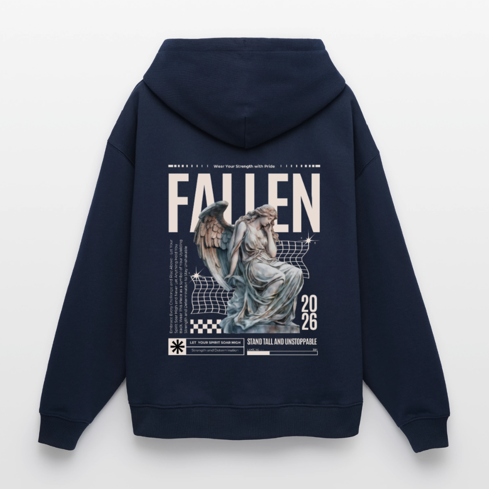 Oversized Premium Hoodie "FALLEN" - Navy