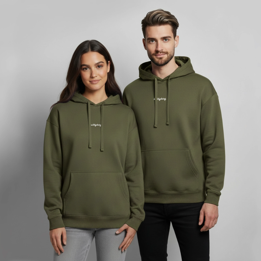 Oversized Premium Hoodie "FALLEN" - Khaki