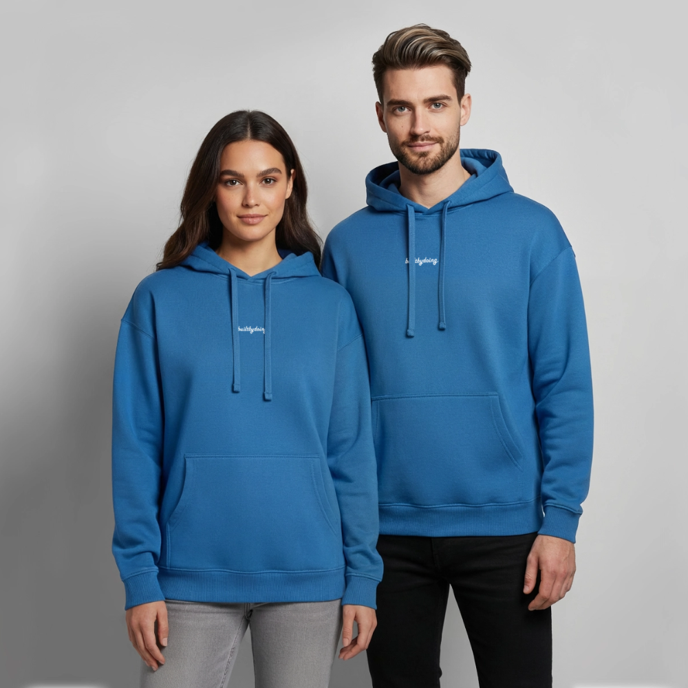 Oversized Premium Hoodie "FALLEN" - Achtsames Blau