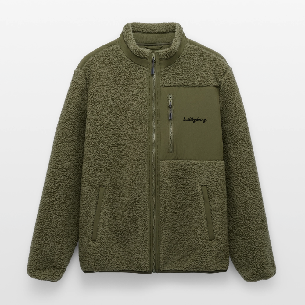 Relaxed Fit Sherpajacke - Khaki