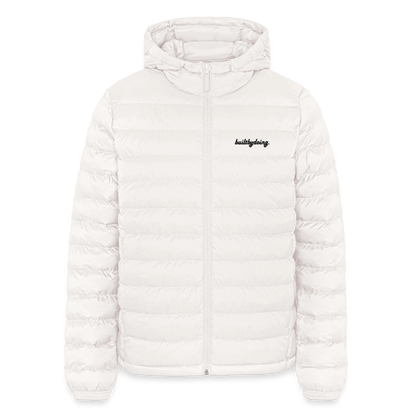 Lightweight Pufferjacke gestickt - Gebrochenes Weiß
