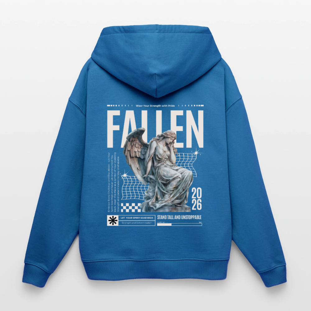Oversized Premium Hoodie "FALLEN" - Achtsames Blau