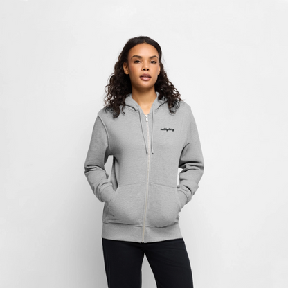 Premium Kapuzenjacke - Grau meliert