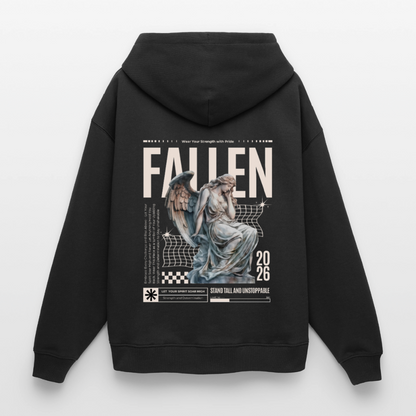 Oversized Premium Hoodie "FALLEN" - Schwarz