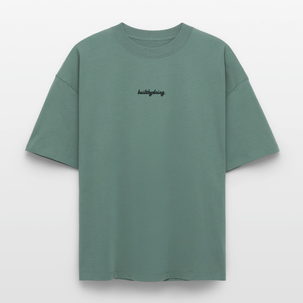 Heavyweight Boxy T-Shirt "STATUE" - Grüner Bucht