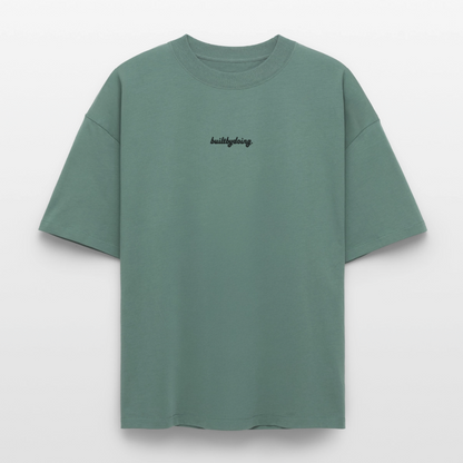 Heavyweight Boxy T-Shirt "STATUE" - Grüner Bucht