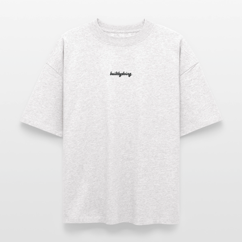 Heavyweight Boxy T-Shirt "STATUE" - Kühles Grau meliert