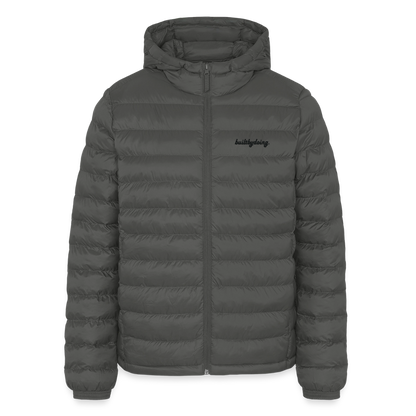 Lightweight Pufferjacke gestickt - Anthrazit