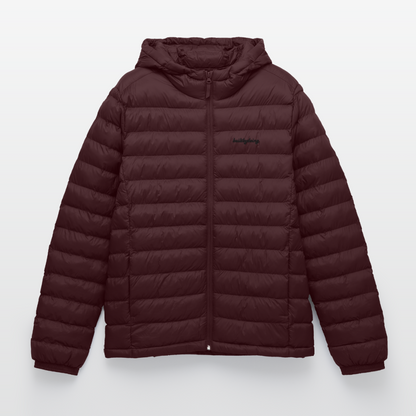 Lightweight Pufferjacke gestickt - Maroon