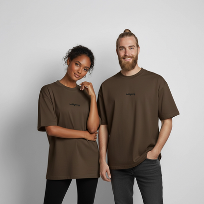 Heavyweight Boxy T-Shirt "STATUE" - Dunkelbraun