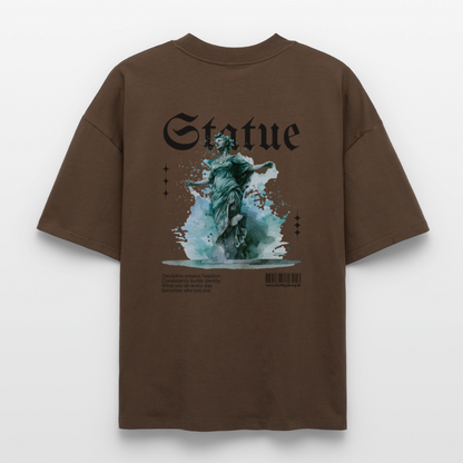 Heavyweight Boxy T-Shirt "STATUE" - Dunkelbraun