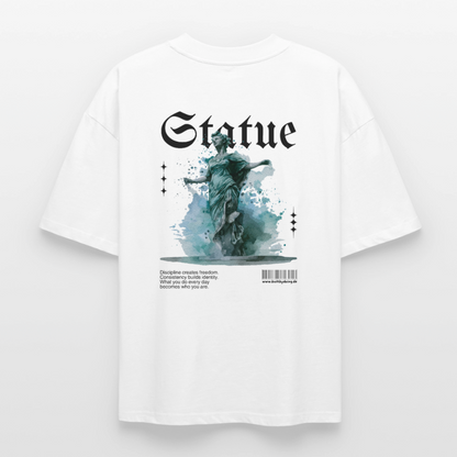 Heavyweight Boxy T-Shirt "STATUE" - Weiß