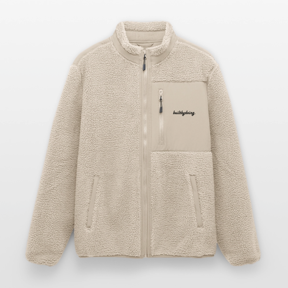 Relaxed Fit Sherpajacke - Beige