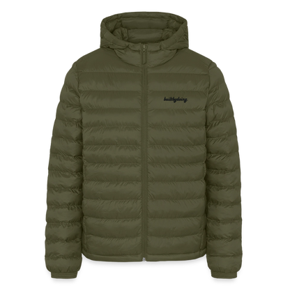 Lightweight Pufferjacke gestickt - Khaki