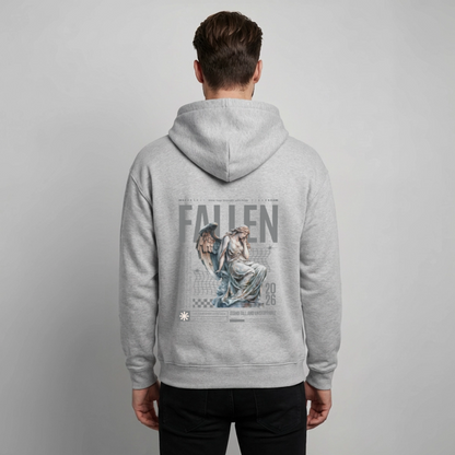 Oversized Premium Hoodie - Grau meliert