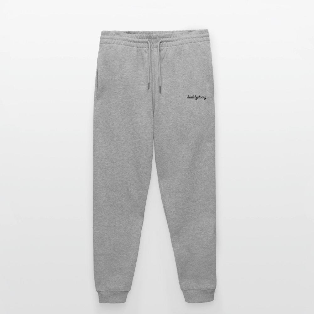Bio Trackpants - Black Logo - Grau meliert