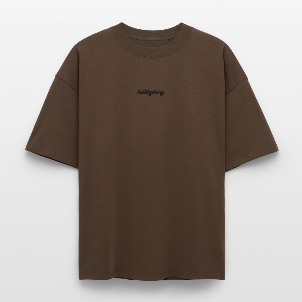 Heavyweight Boxy T-Shirt "STATUE" - Dunkelbraun