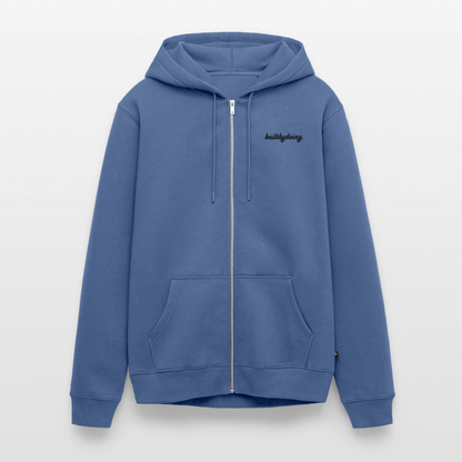 Premium Kapuzenjacke - Taubenblau