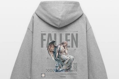 Oversized Premium Hoodie - Grau meliert